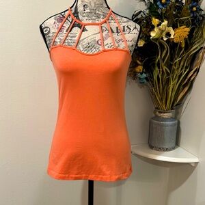 VENUS Sexy Summer Coral Fitted Cut Out Tank Top size Medium